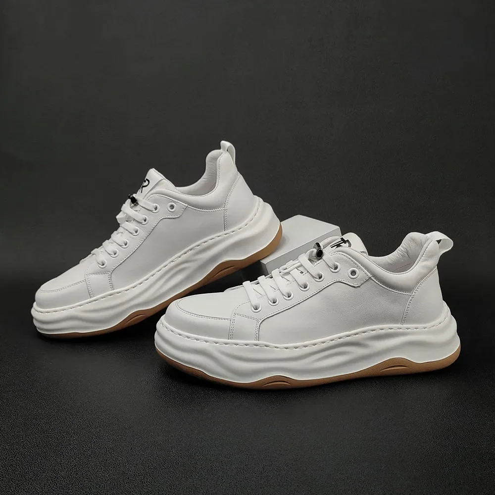 

Мужские спортивные туфли из натуральной кожи, повседневная универсальная дышащая удобная роскошная дизайнерская обувь