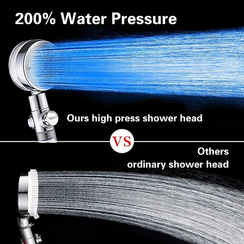 

Shower Head,Color Changing Shower Head With Handheld,High Pressure Shower Head With Hose Base,Water Saving Shower Head