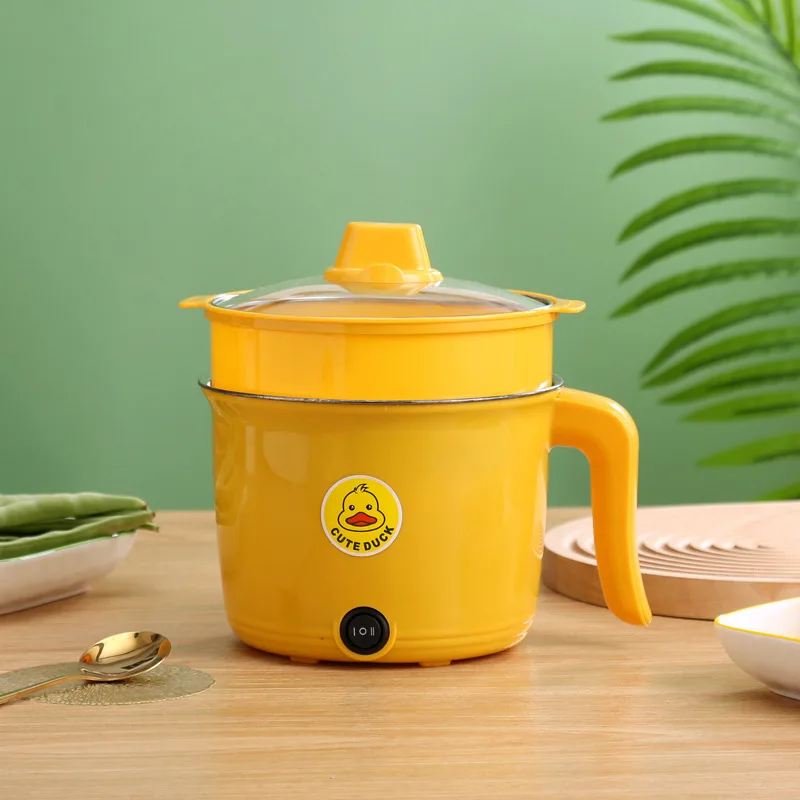 

1.8L Multifunctional Stew Pot Little Yellow Duck Electric Cooking Pot Student Dormitory Household Non-stick Electric Hot Pot