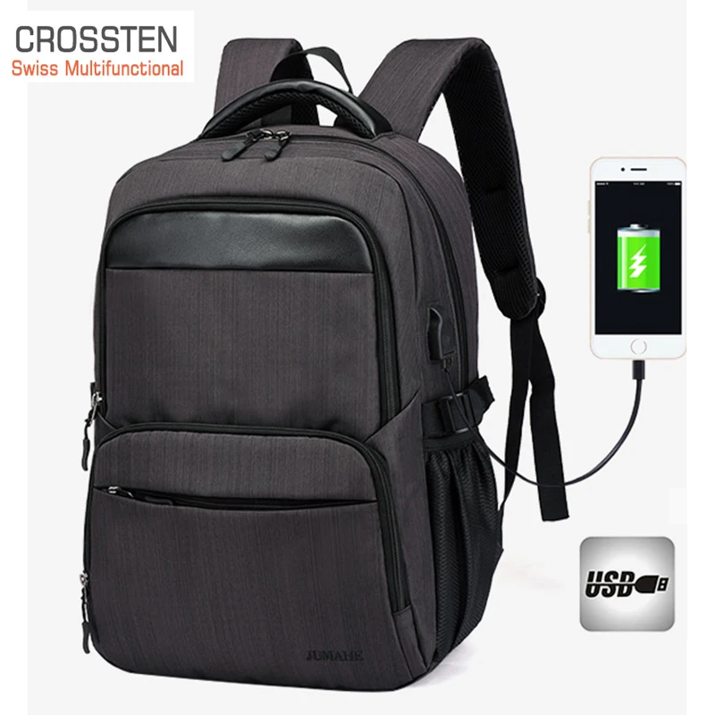 

AIWITHPM External USB Charge port Bag Waterproof 15" Laptop Backpack Schoolbag Travel Bag Rucksack school bag waterproof
