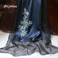 zhijinlou new design silk embroidery scarves for women