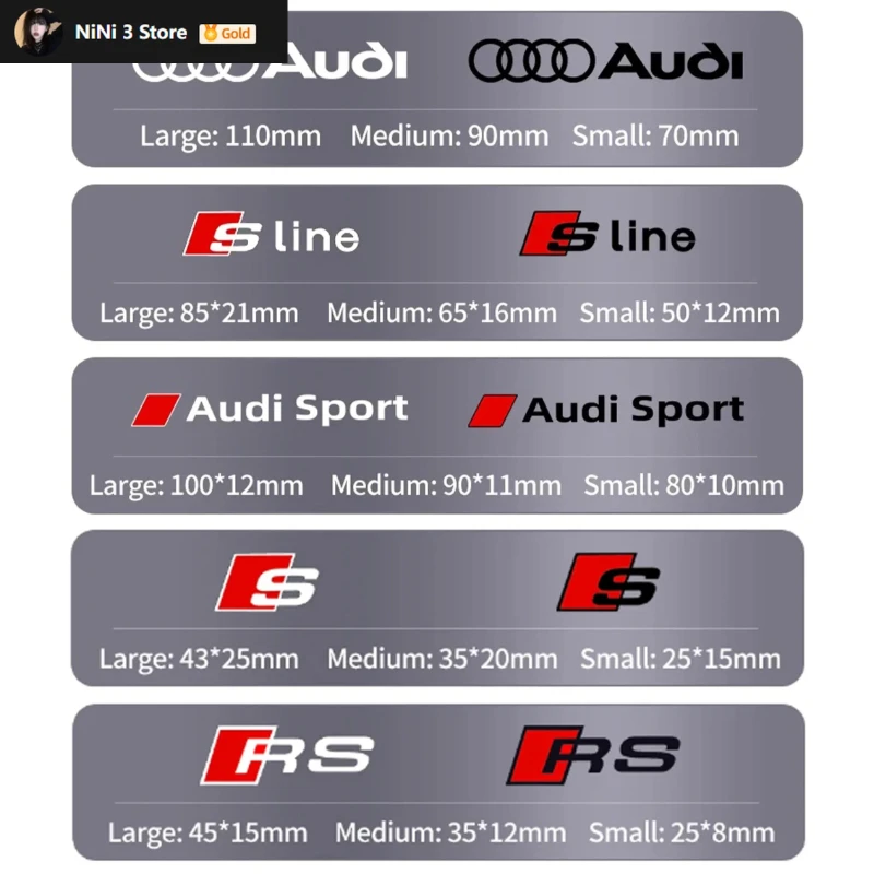 Фото Термостойкие наклейки на тормозные суппорты для Audi S Line A1 A3 A4 A6 A7 Q3 Q5 Q7 RS3 RS4 RS5 S3 S4 S5 S7, автомобильные аксессуары №3