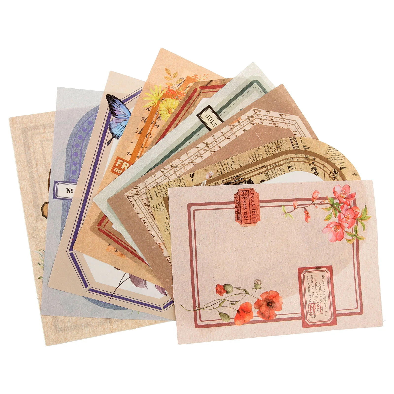 

100 Sheets Scrapbook Vintage Aesthetic Paper DIY Planner Style Big Collection Scrapbooking Decorative