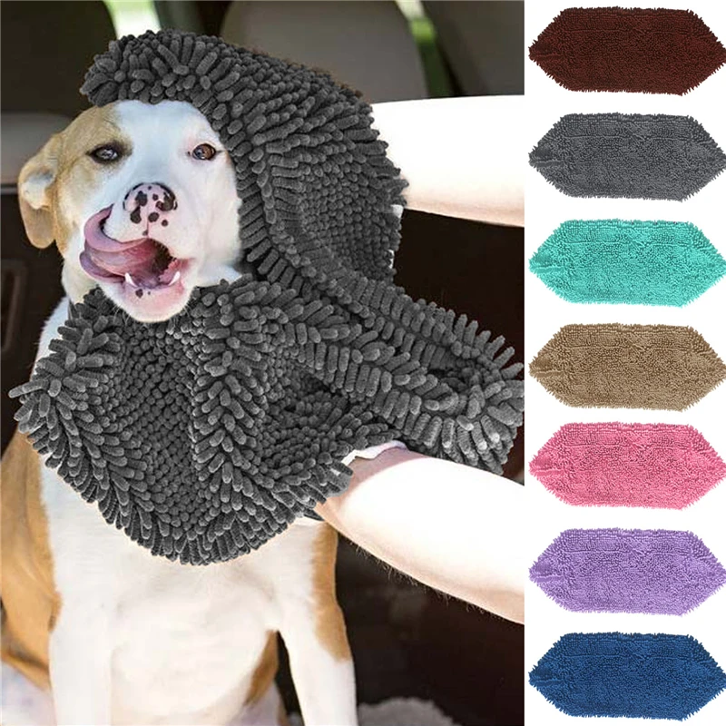 

80x35cm Ultra-Absorptive Soft Absorbent Microfiber for The Large Pet Dog Cat Absorbent Bathrobes Suction Bath Quick Drying Towel