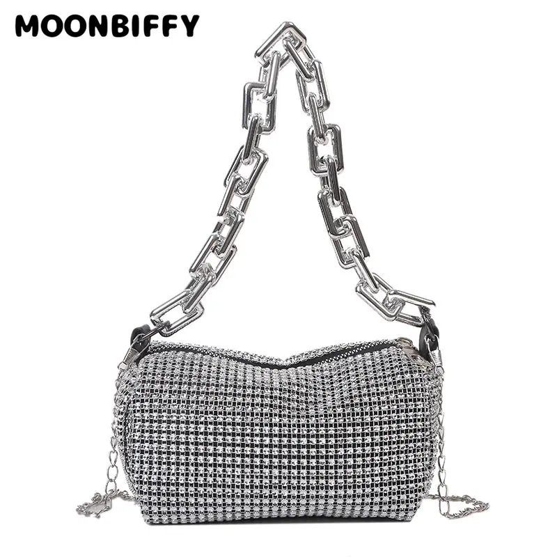 

Shoulder Bags Bling Diamond Design Small Crossbody Messenger Bags for Women Trend Luxury Fashion Travel Shoulder Handbags Purses