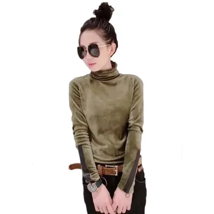 Европейские станции Осень-зима теплый бархатный воротник с высоким воротником