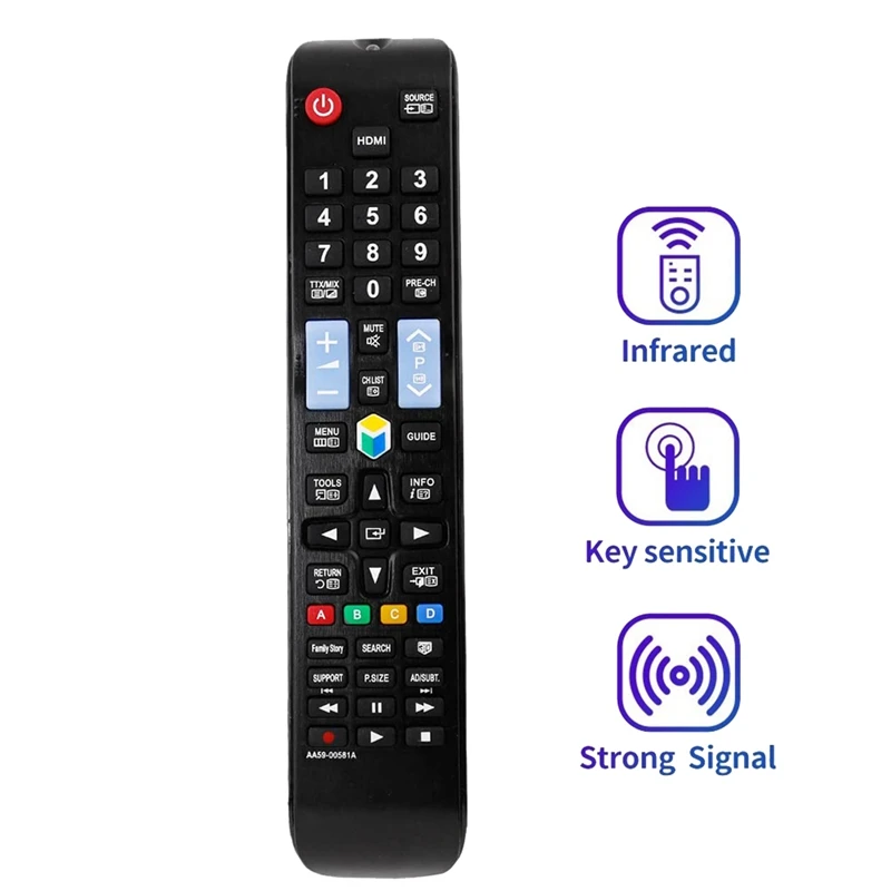 AA59-00581A Черный пульт дистанционного управления для Samsung LED LCD TV UN32EH4500 UN46ES6100F UN32EH5300