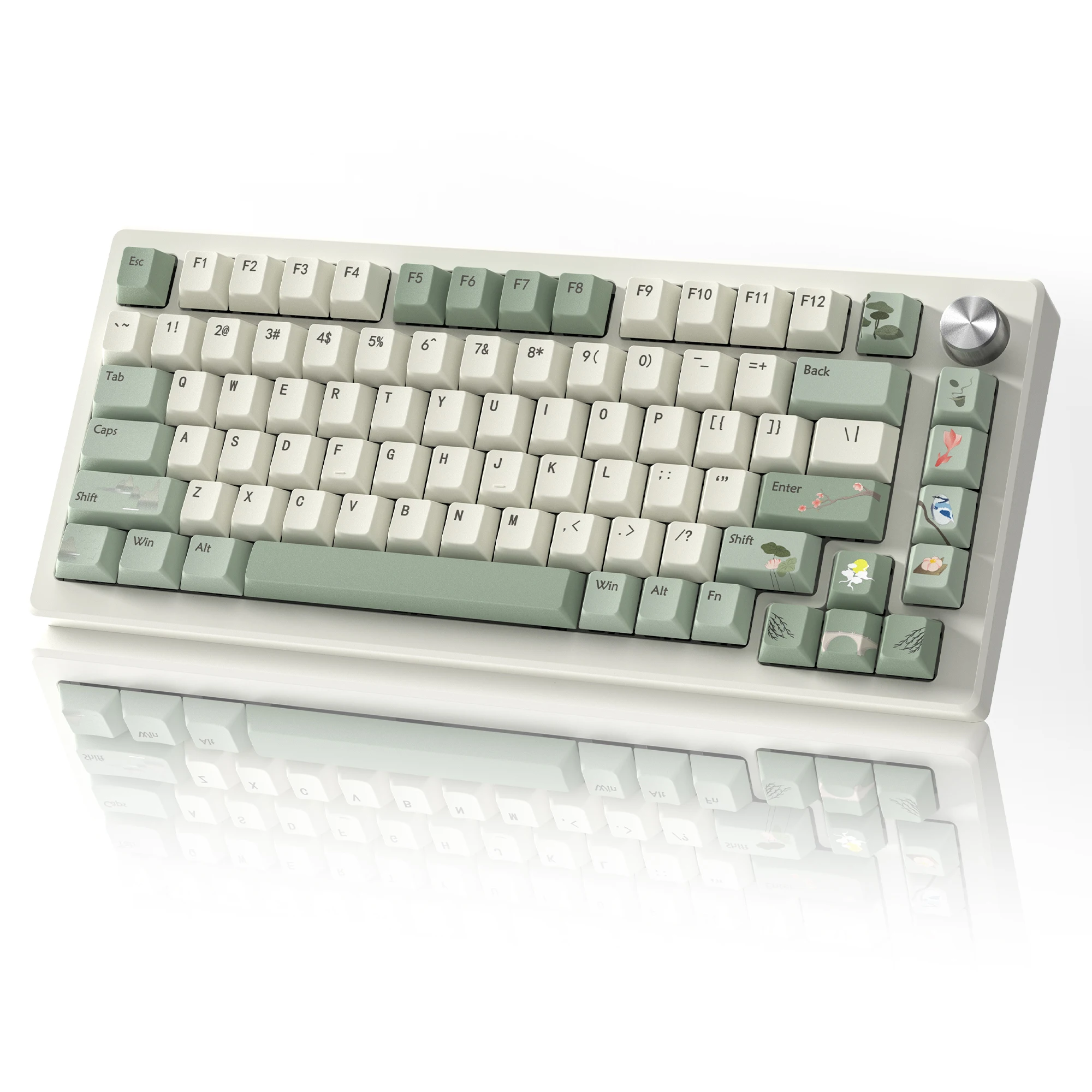 Колпачки для клавиш Spring Tea с пятисторонней сублимационной краской из ПБТ 134