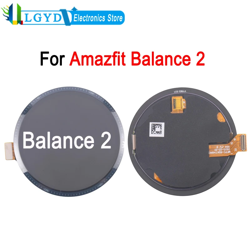 Фото Оригинальный AMOLED-экран с сапфировым стеклом для Amazfit Balance 2 / Balance2 2025, умные часы, сенсорный экран, запасная часть №1
