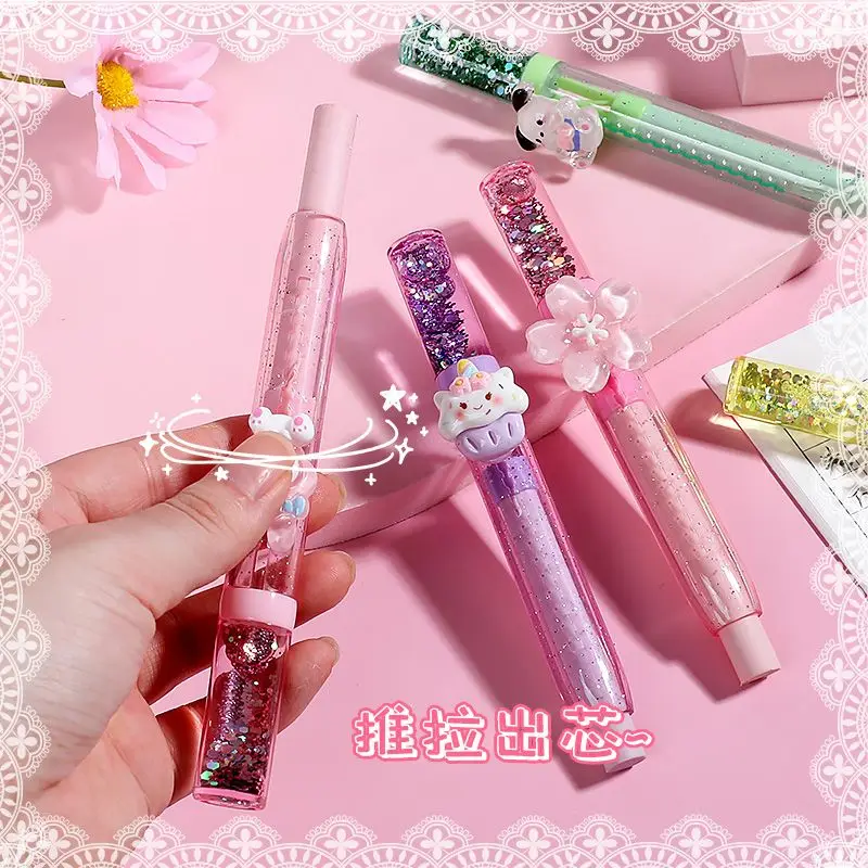 Hello Kitty Kuromi My melody Pochacco милый зыбучий песок двухтактный ластик выдвижной маленький