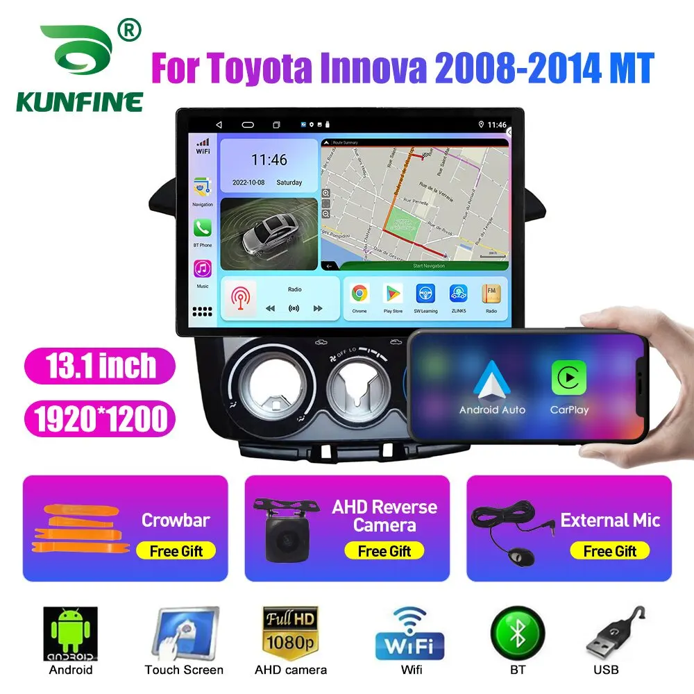

Автомобильный радиоприемник 13,1 дюйма для Toyota Innova 2008 2009-2014 Автомобильный DVD GPS-навигатор стерео Carplay 2 Din Центральный Мультимедиа Android авто
