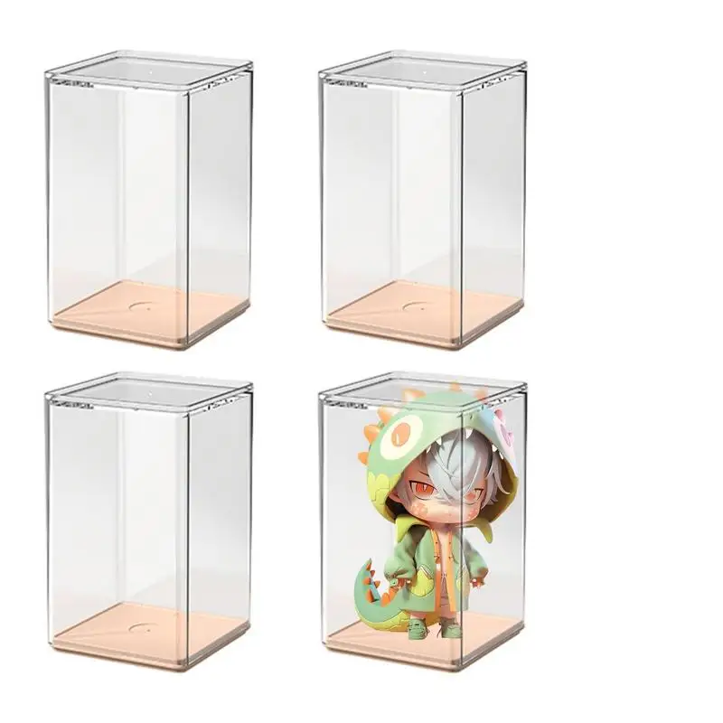 

4 PCS Clear Acrylic Display Case Model Organizer Display Box Dustproof Protection Showcase For Action Figures/Toys/Collectibles