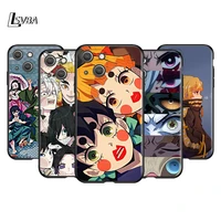 kimetsu no yaiba anime silicone cover for apple iphone 13 12 mini 11 pro xs max xr x 8 7 6s 6 plus 5s se black phone case