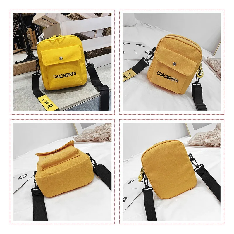 Модная сумка в Корейском стиле 2022 яркие холщовые сумки для женщин мини-рюкзаки на