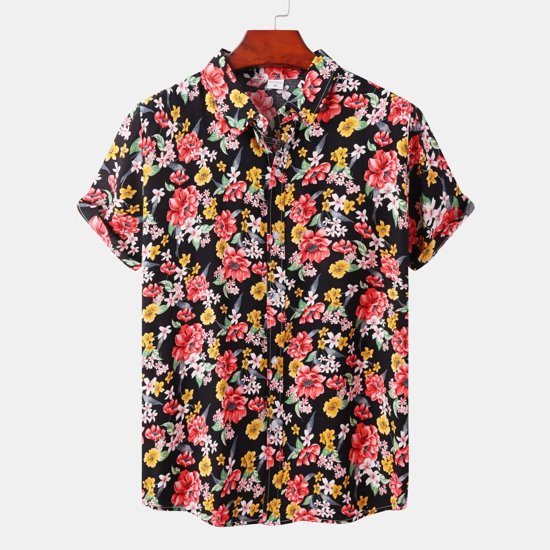 Men'S Shirt Floral 3d Print Undies Hawaiian Shirts Casual Short Sleeved Oversized Blouse Streetwear Tees Top Summer Men Clothing