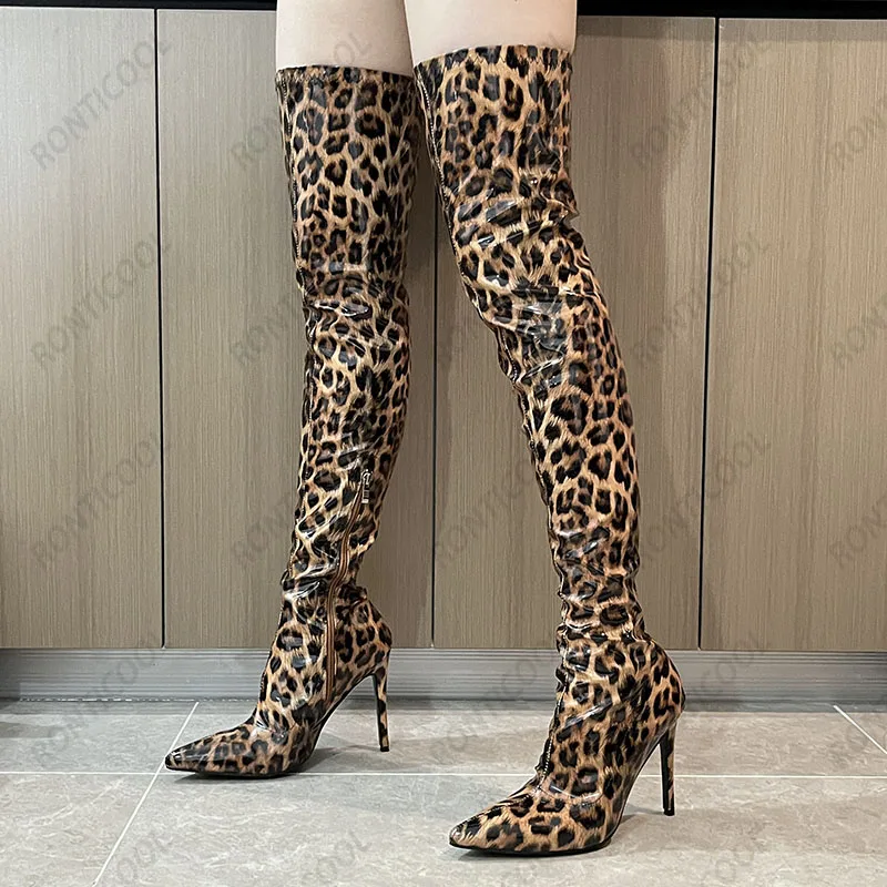 Ronticool/женские весенние сапоги до бедра ручной работы из лакированной кожи с