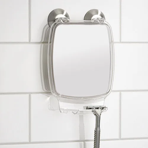 

10.2 in. H X 2.3 in. W Silver Plastic Rectangular Wall Mirror