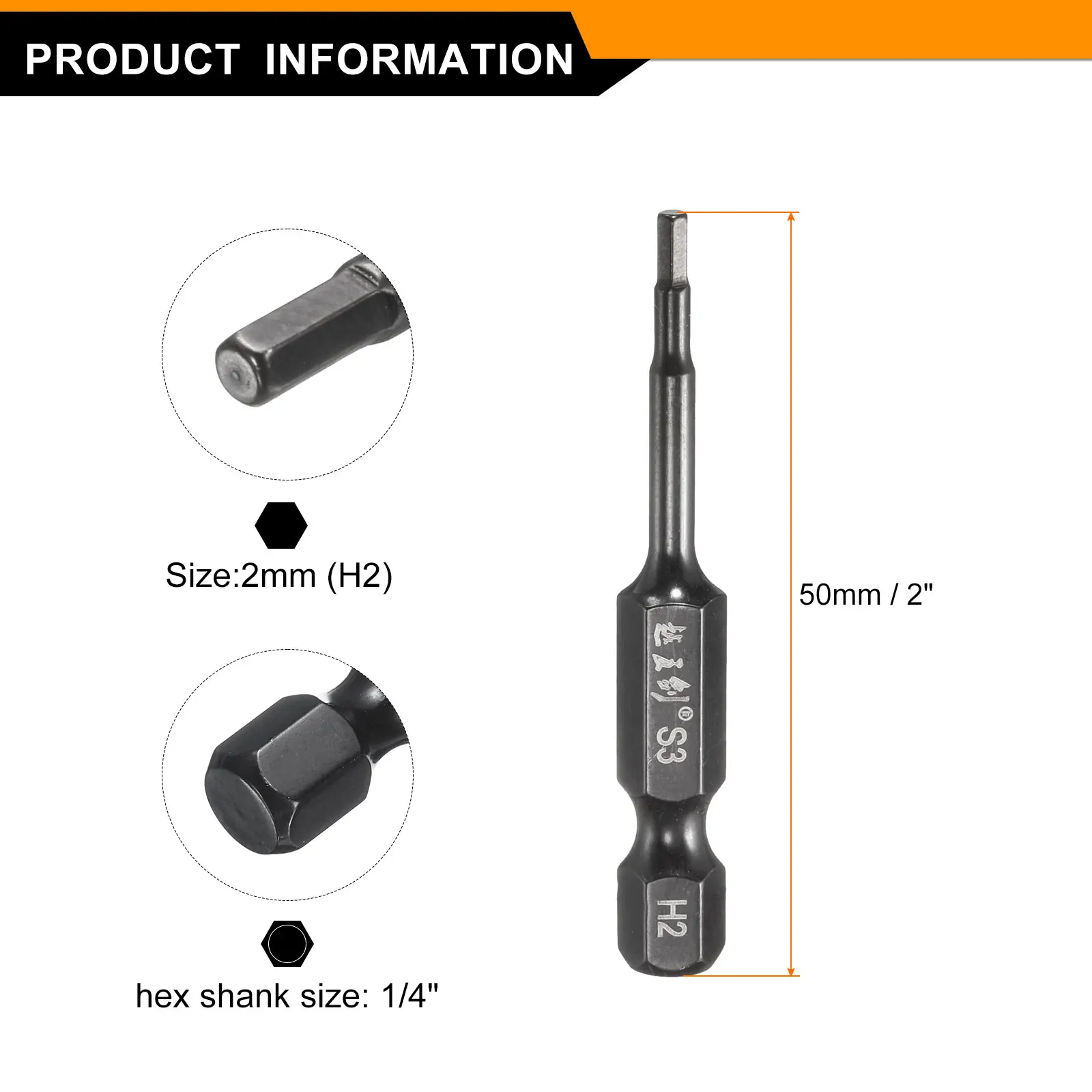 

UXCELL 3 шт. магнитные шестигранные сверла H1.5-H10 1/4"