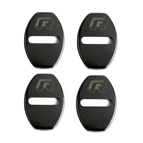 Защитный чехол с пряжкой дверного замка автомобиля для Volkswagen Rline GTI Logo Golf 5 6 7 Polo Jetta Beetle CC Tiguan Touareg Passat B5 B6