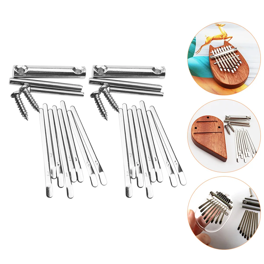 

2 Sets Music Instruments Adults Thumb Piano Shrapnel Portable Finger 8 Keys Beginner Kalimba Kids Child