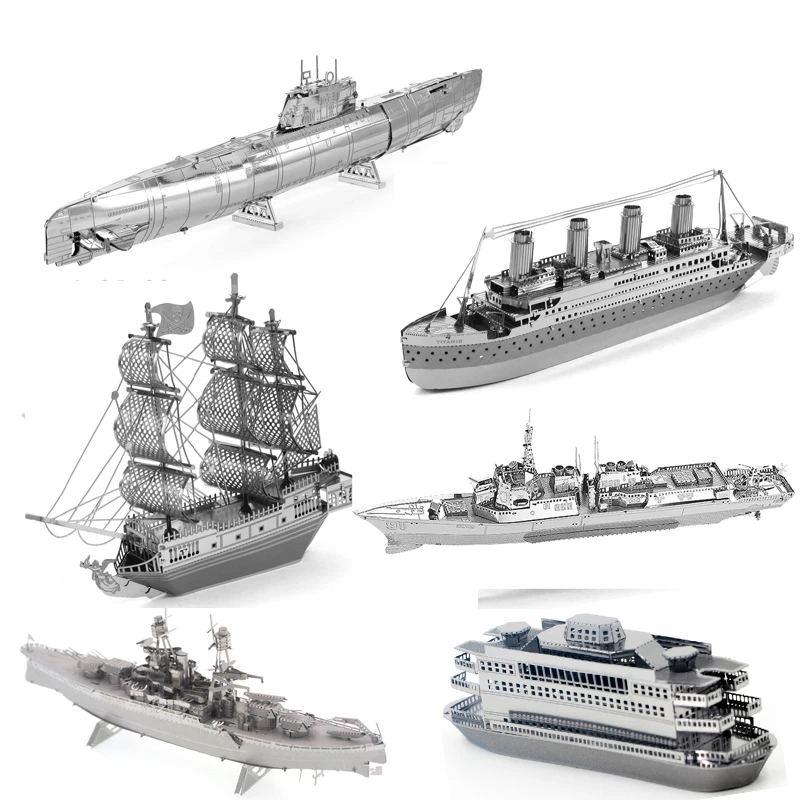 

Корабль 3D металлический пазл черный жемчуг 056 класс Burke Разрушитель модель «Титаника» наборы для сборки головоломки подарок игрушки для дет...