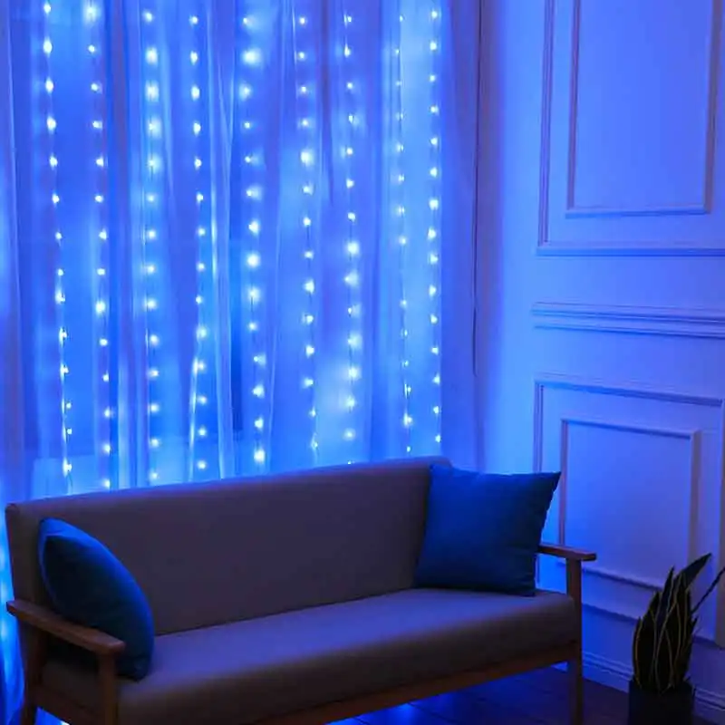 

Светодиодные занавески, сказочные гирлянды, праздничное освещение, Радужная оконная лампа, рождественские украшения для дома, спальни, управление через приложение, сделай сам