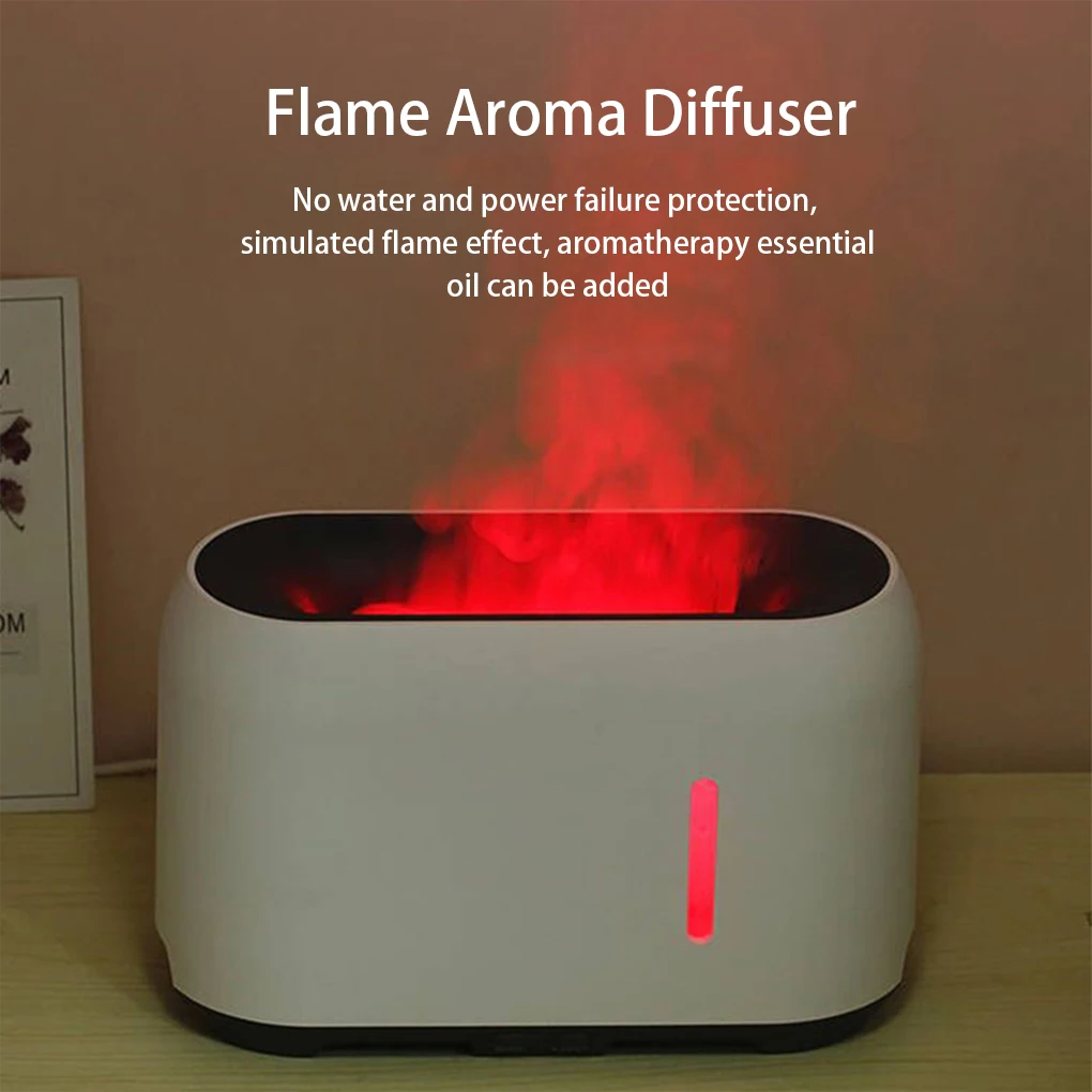 

7 Colors Remote Control Flame Effect Air Humidifier Electric Aromatherapy Diffuser Simulation Fire 200ML Flame Humidifier