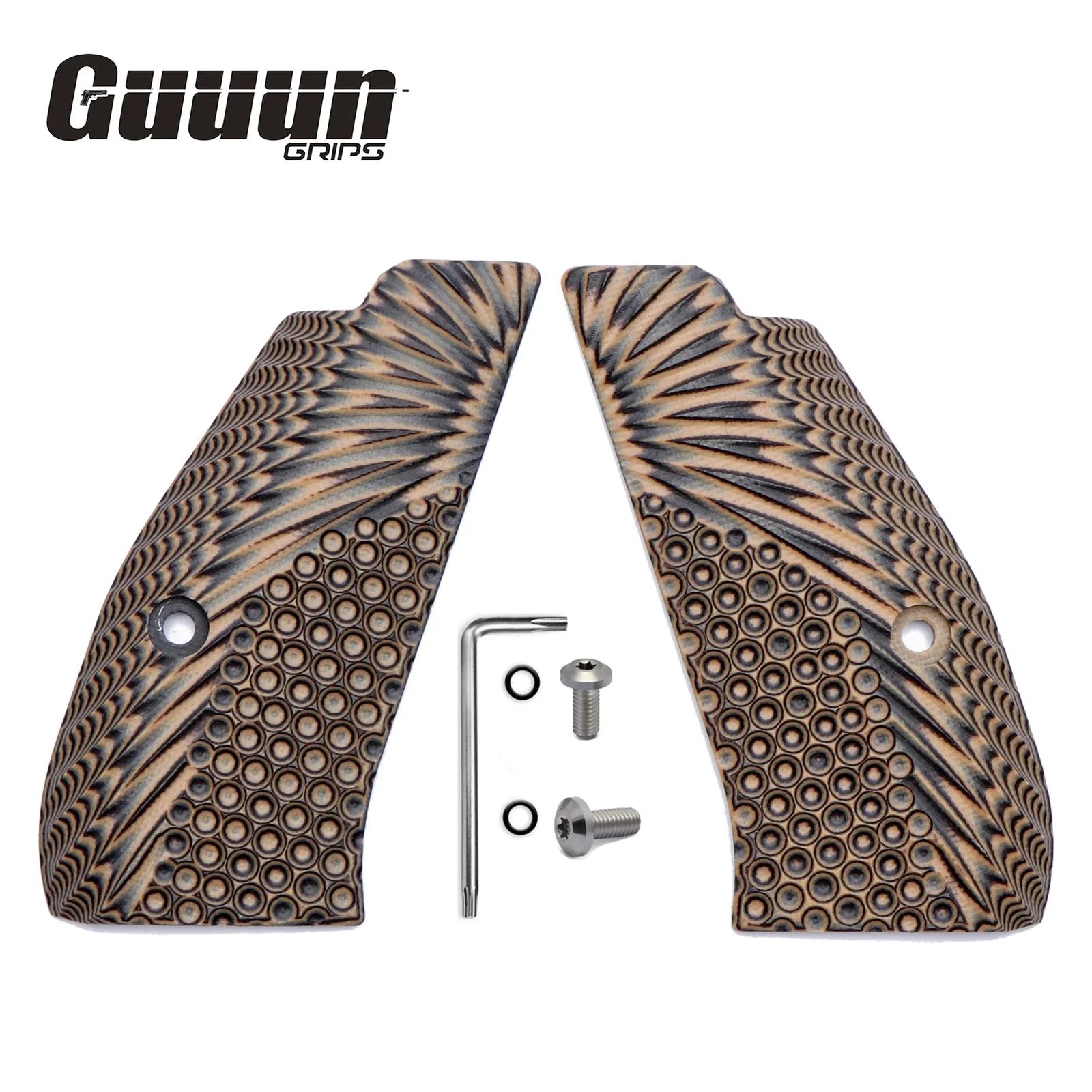 Компактные ручки Guuun CZ75 G10 OPS с текстурой Eagle Wing подходят для CZ P-01 Canik 55 P100 C100 T100 PCR CZ85