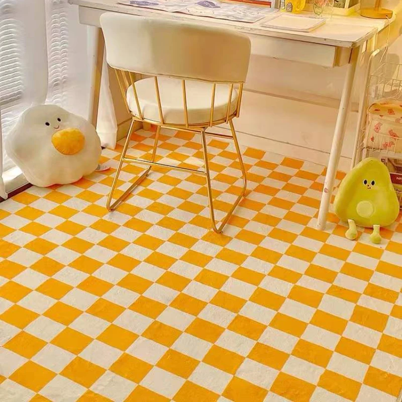 checkerboard carpet bedroom retro carpets plaid non slip rug home living room sofa floor mat balcony corridor decoration rugs free global shipping