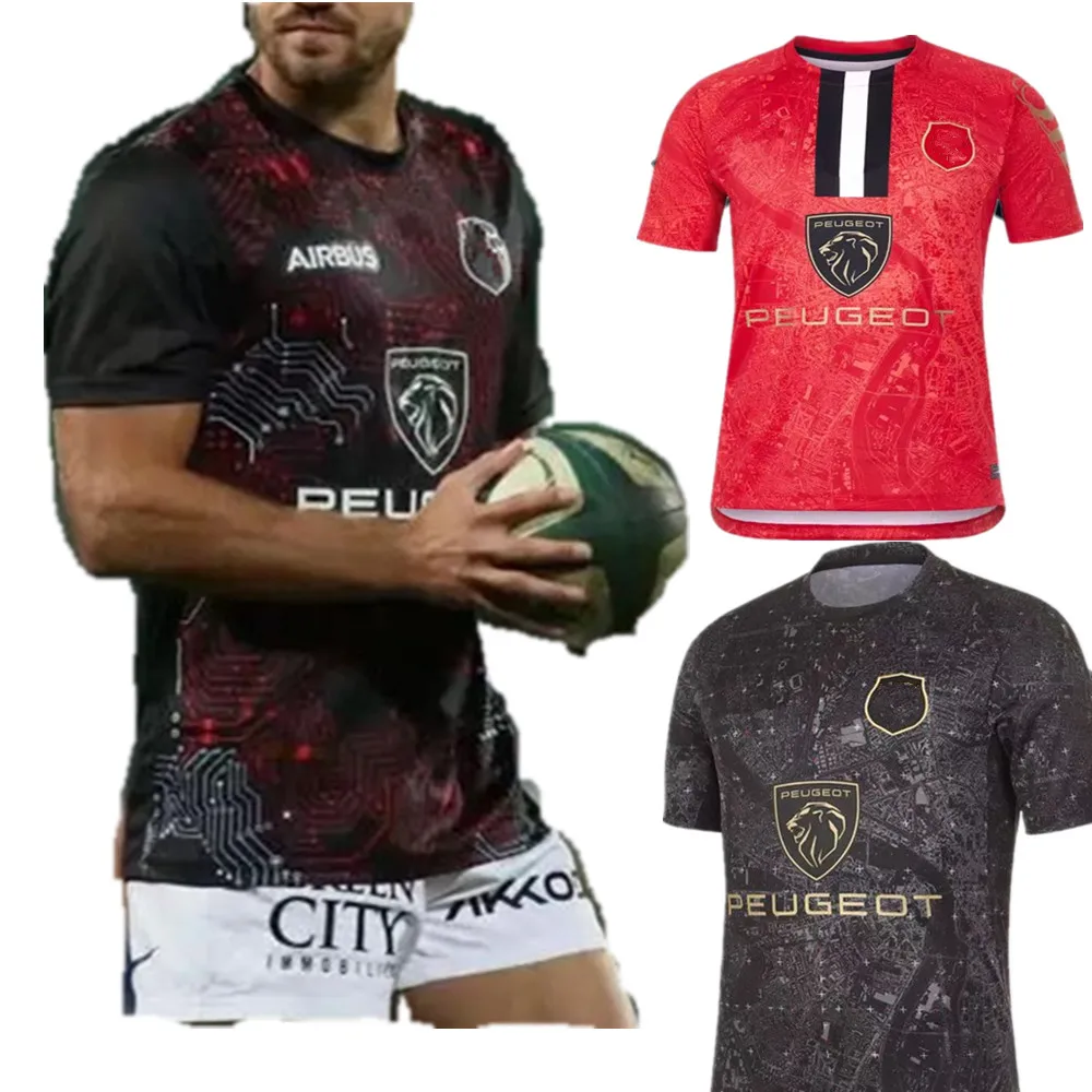 

toulouse 2023 RUGBY JERSEY home away t-shirt 2022 toulouse rugby shirt big size 4xl 5xl