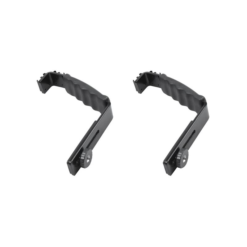 

2X Photo Flash Video Camera Grip Handle L Handle With 2 Standard Side Hot Shoe Mount The Holder Dslr