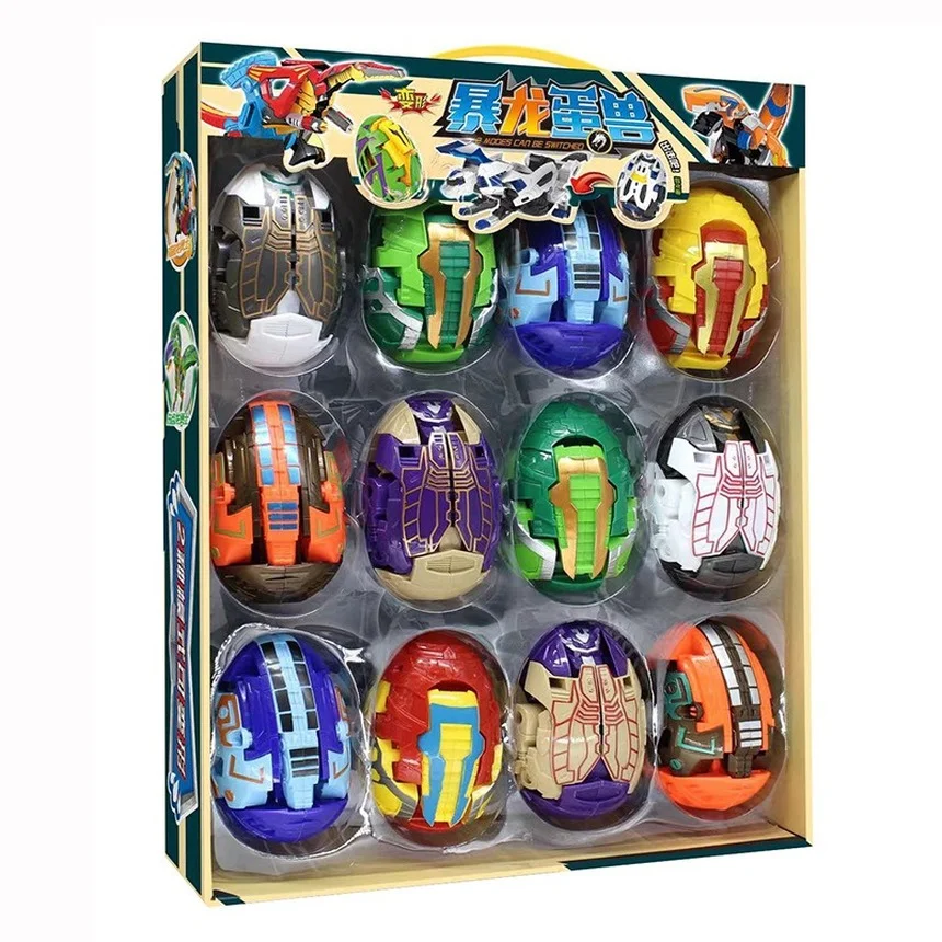 

12pc/set Anime Deformation Toy Dinosaur Egg Transform Boys Deformation Robot Dinosaur Toy Adult Children Boys and Girls Toy Gift