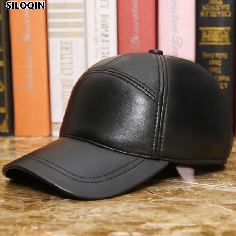 

Fashion Autumn Winter Hat Sheepskin Earmuffs Men Women's Baseball Caps Leisure Snapback Men's Leather Hats New Peaked Cap Gorra