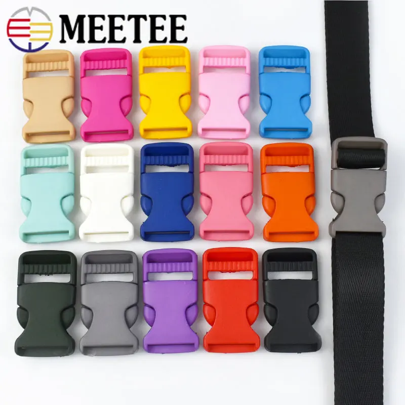 

20/50Pcs 15/20/25/30mm Color Plastic Release Buckles Webbing Belt Buckle for Backpack Strap Adjust Snap Clasp Hook Accessories