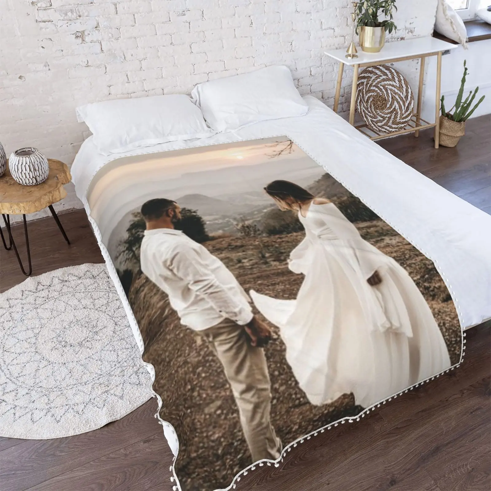 

Custom Your Picture Blanket Personalized Wedding Throw Wedding Gift