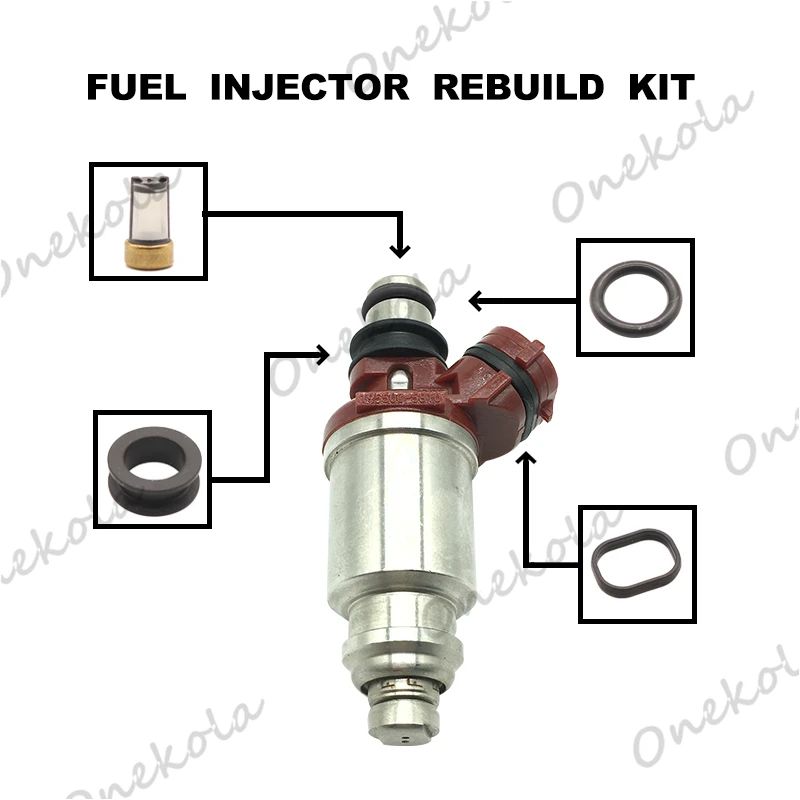 

Fuel Injector Service Repair Kit Filters Orings Seals Grommets for Mitsubishi Pajero 195500-5810