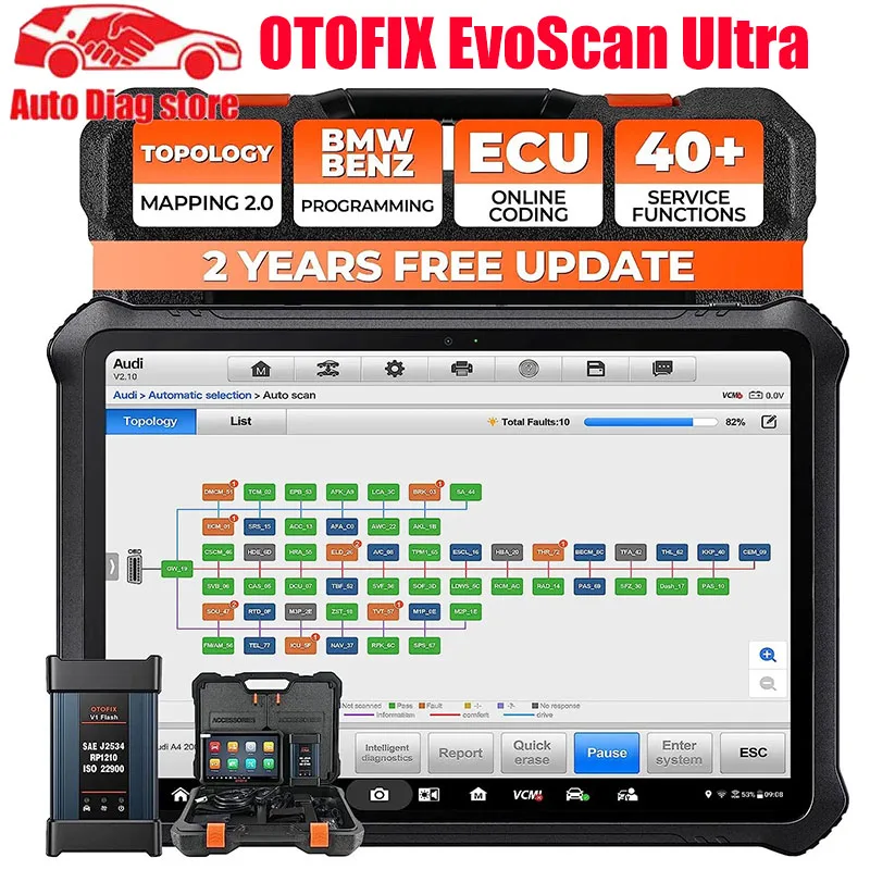 Фото OTOFIX EvoScan Ultra автомобильный диагностический сканер J2534 OEM ECU программирование сканер кодирования 2 года бесплатное обновление топологии картографии №1