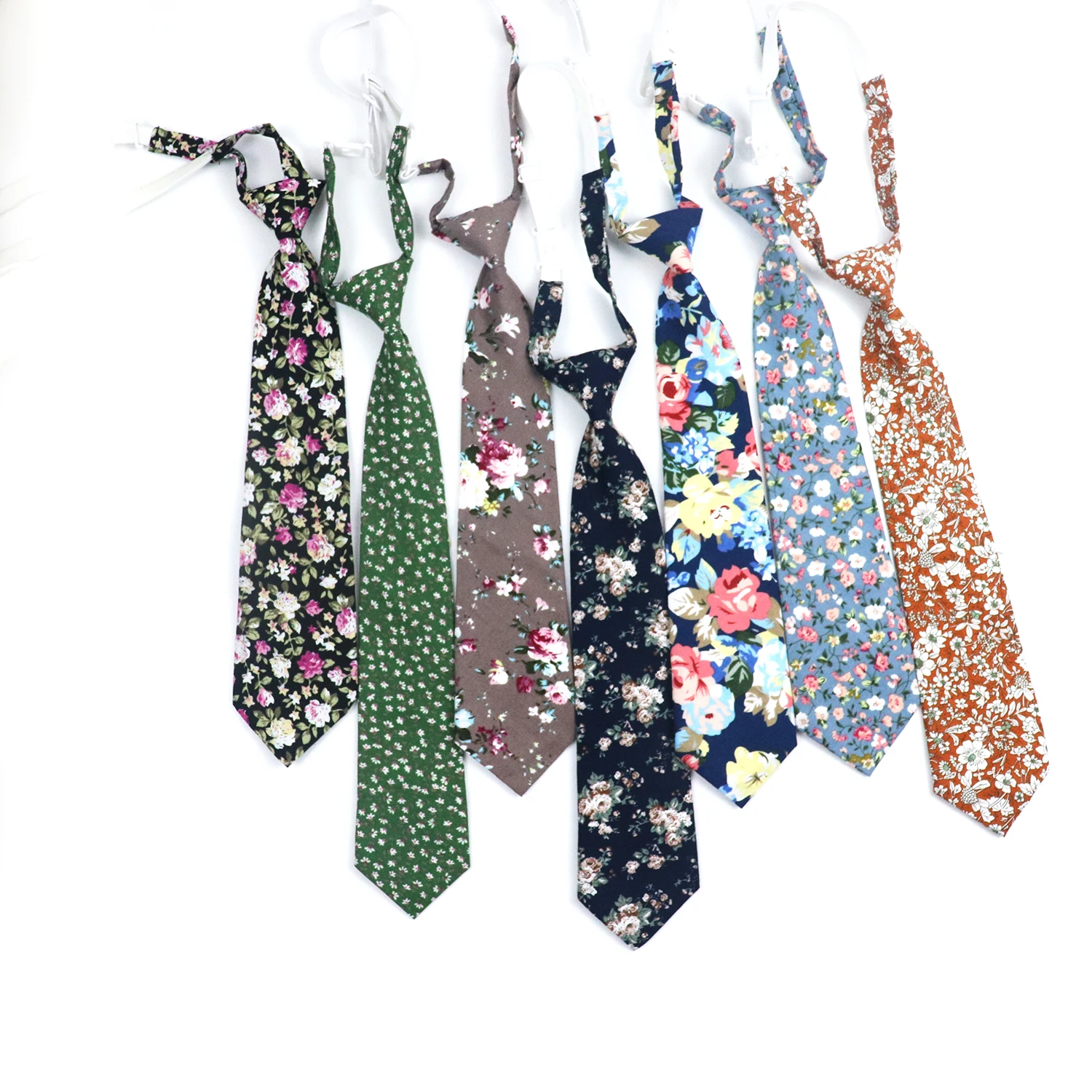 

Brand New All-match Fresh Summer Women 33*7cm Retro Floral Elegant Top Cotton Neckties Men Rubber Tie Trendy Unisex Suit Gift