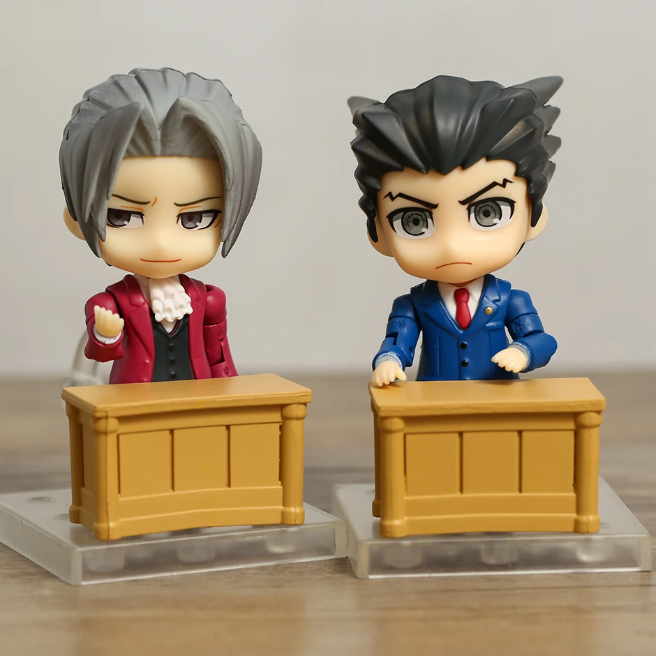 

Phoenix Wright 1761 Miles Edgeworth 1762 Ace Attorney Action Figure PVC Toys Collection Model Doll