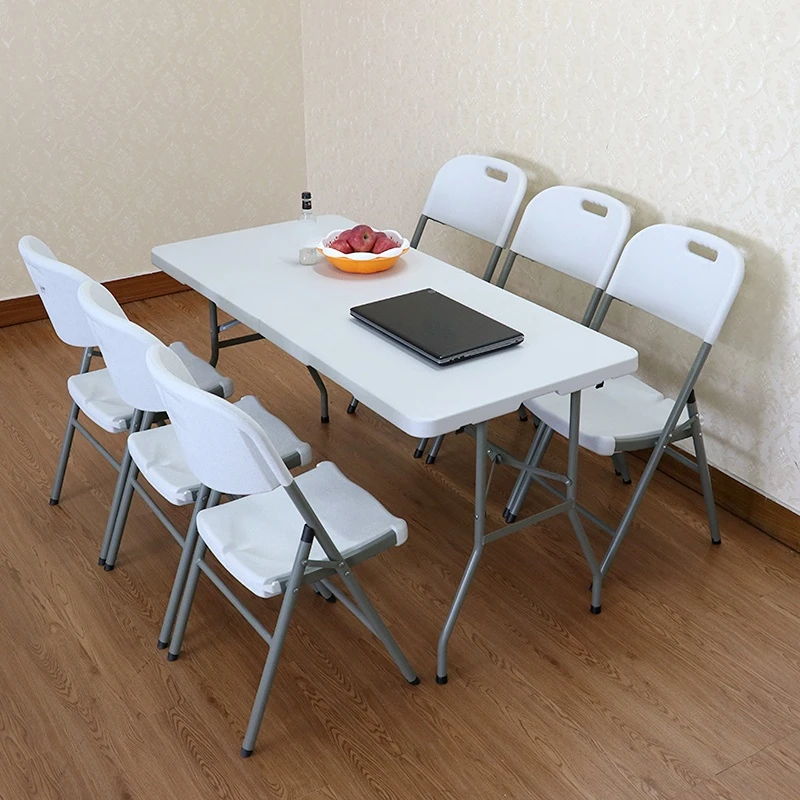 Складной стол, простой домашний обеденный стол, стол для улицы, стол для киоска и стул, Портативный Прямоугольный Обеденный стол для маленьк...