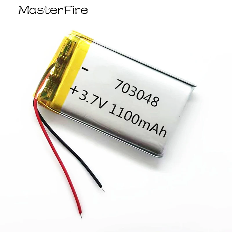

703048 3.7V 1100mah Rechargeable Lithium Polymer Battery Cell for Car Recorder Digital Camera Electric Toy Makeup Mirror
