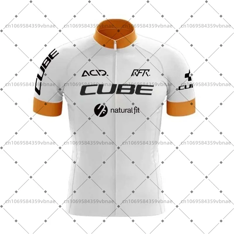 Фото Веломайка Cube Team для мужчин, для шоссейного велоспорта, из полиэстера, с подкладкой, велосипедные шорты с лямками, велосипедные топы №5