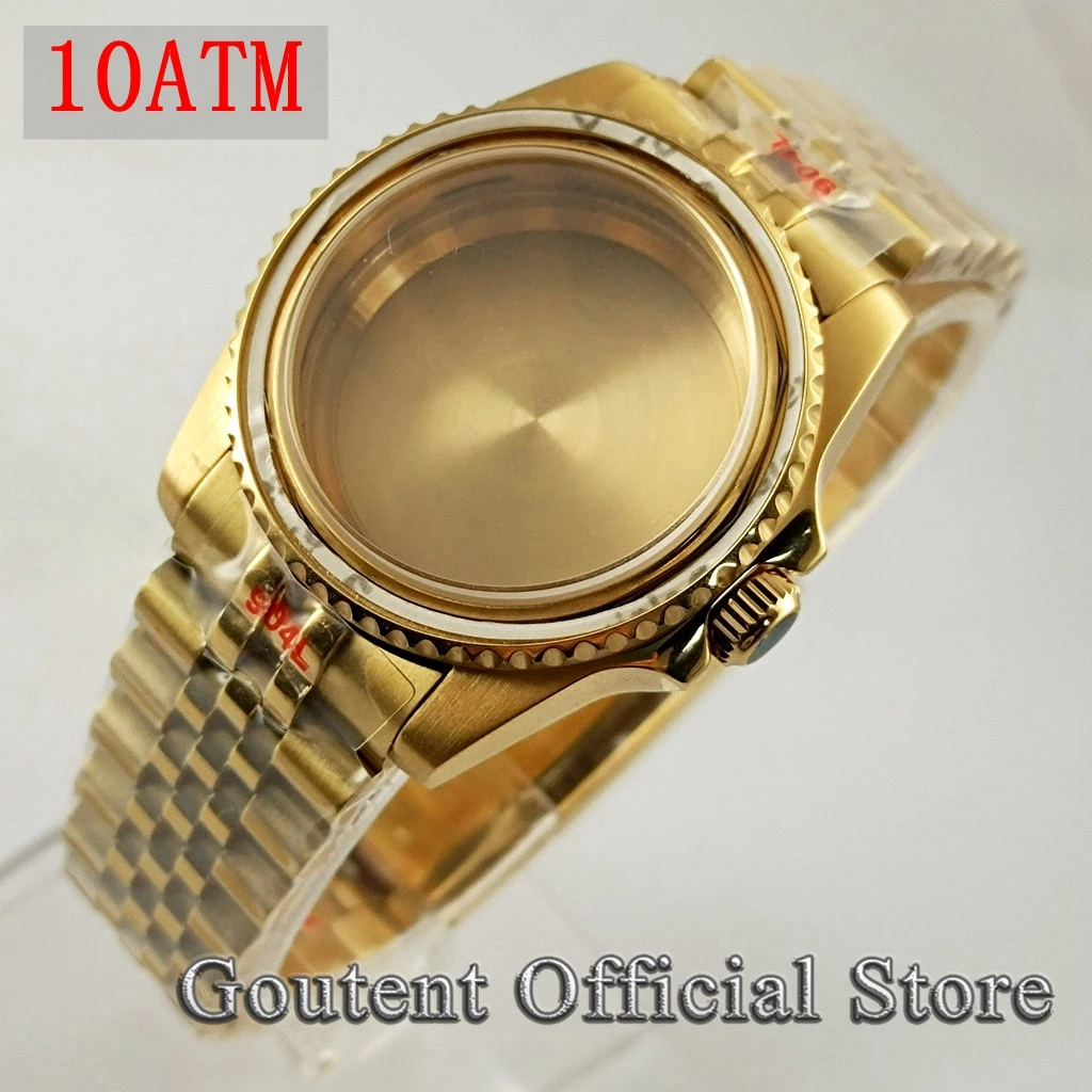 

Goutent 36mm/40mm Gold Sapphire Glass Watch Case Fit NH35 NH36 Miyota 8215,DG2813 3804,ETA 2836 2824 PT5000 Movement