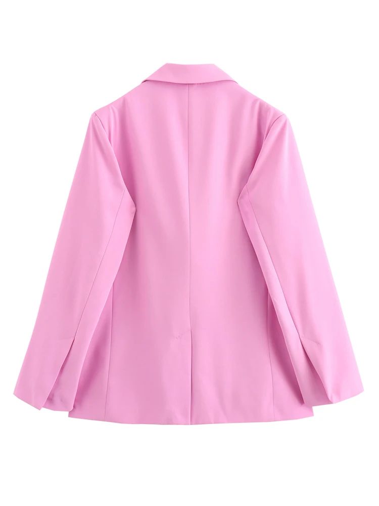 Женский костюм из блейзера и брюк с поясом высокой талией