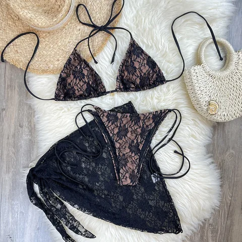 Melphieer Трикотажное бикини из спандекса черный