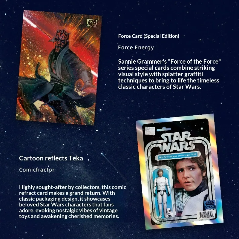 Оригинальный набор коллекционных карточек Topps Chrome Galaxy Star Wars 2026 года с официальной лицензией, включающий параллельные карты Chrome и автографы. (art.: 3920dcc4190cd) - 3920dcc4190cd