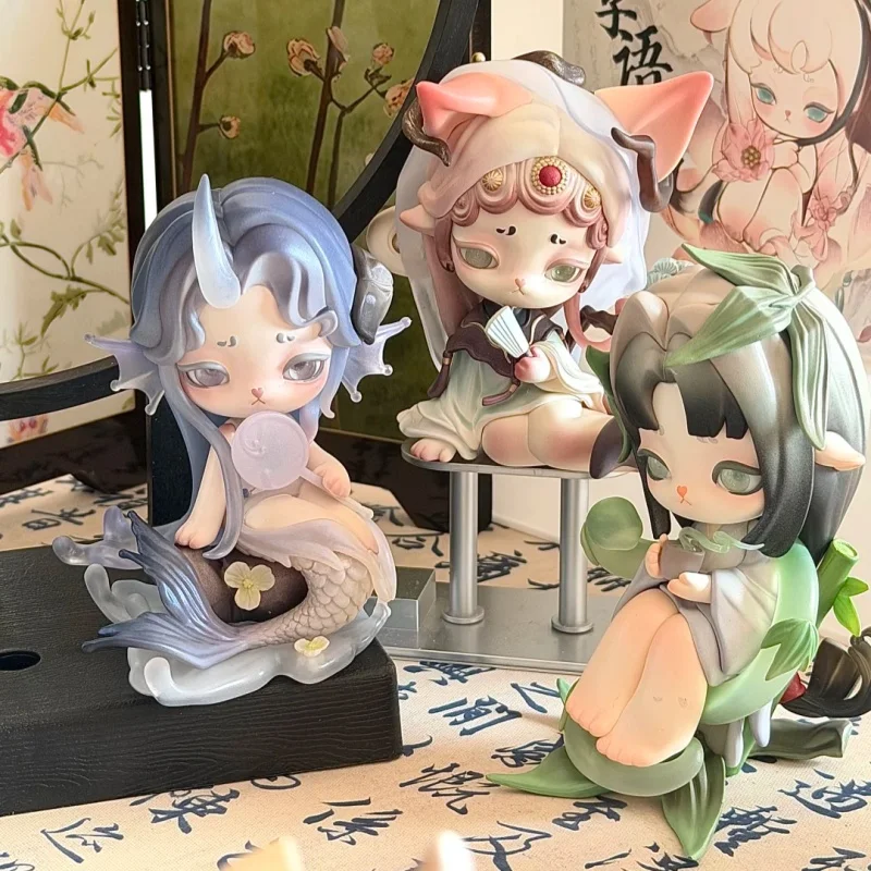 Фото Оригинальная серия TOPTOY Ninimo Cloud Season Whisper: коллекционные фигурки в стиле китайской моды для взрослых коллекционеров, украшения для рабочего стола. №2