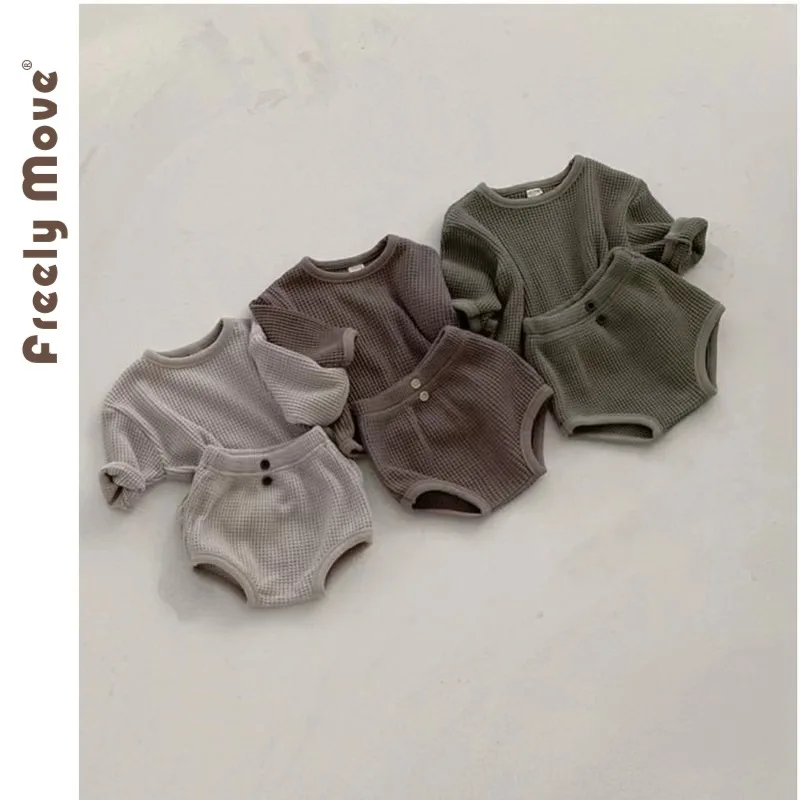 

Autumn Infant Baby Clothes Suit Cotton Long Sleeve O Neck Top+Shorts 2Pcs Toddler Baby Girls Spring Summer Sets