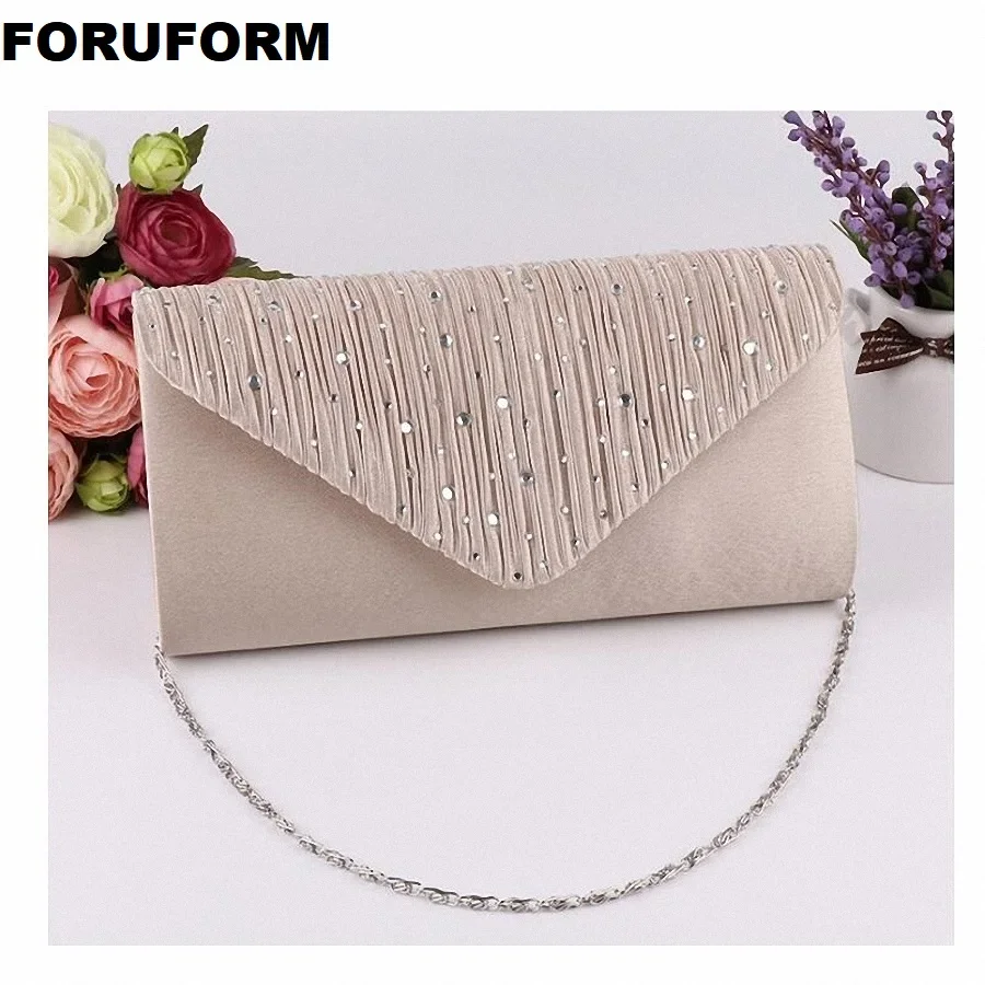 

Ladies Satin Clutches Evening Bags Crystal Bling Handbags Wedding Party Purse Envelope Fashion Womens Bags Wallet Clutch Bag Hot