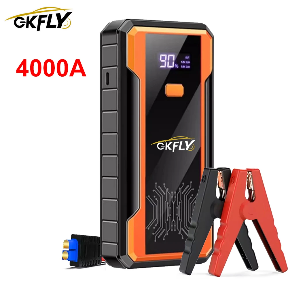 

GKFLY Новый 4000A автомобильный стартер портативный Power Bank 12 В пусковое устройство аварийный автомобильный аккумулятор для газовых дизельных автомобилей